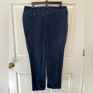 Ruby Rd. Women's Straight Leg Jeans in Dark Blue